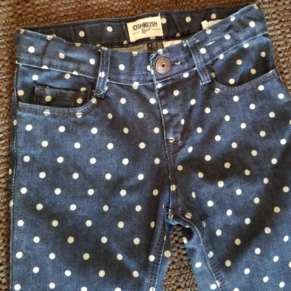 Polka-dot Blue Jeans Size 6